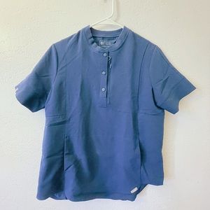 Figs Navy Gidya Scrub Top